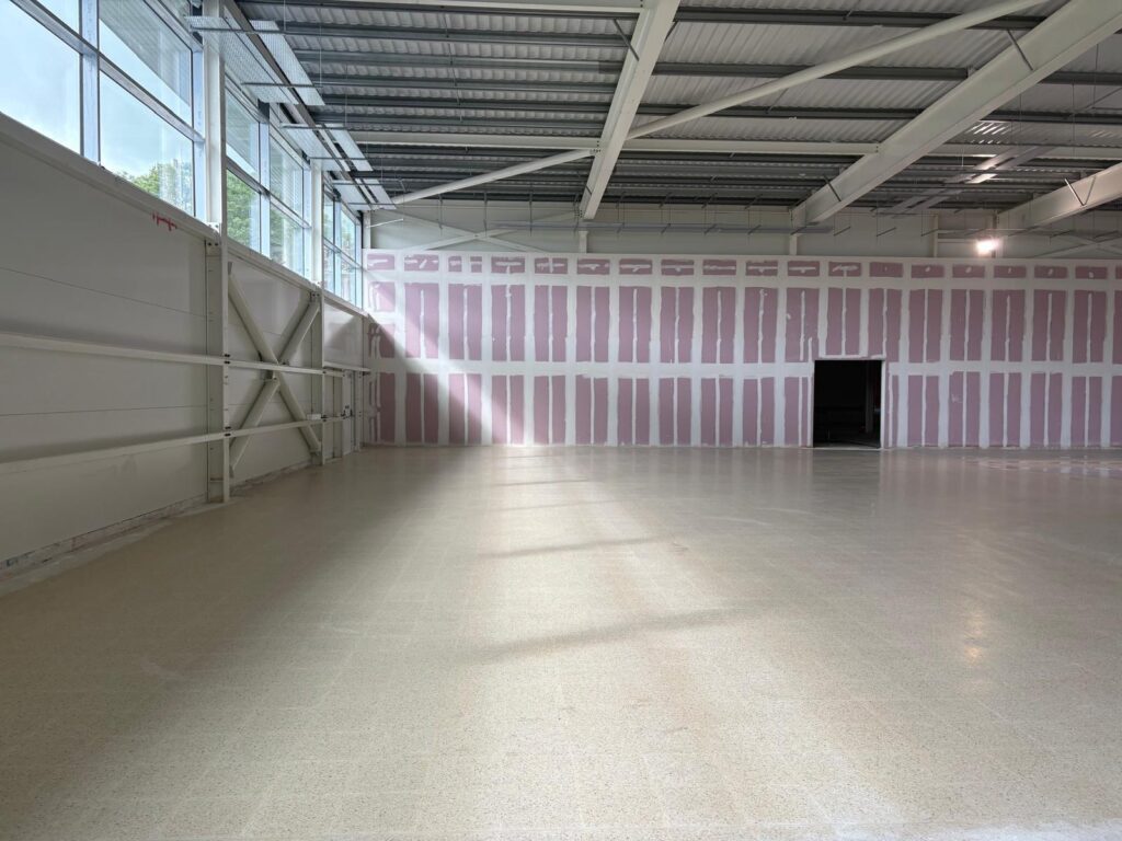Tesco Donegal new-build store with newly installed polished terrazzo flooring