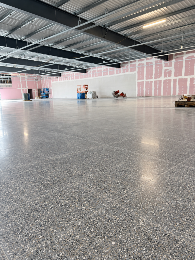 Commercial terrazzo tile flooring installed by Q Flooring Systems in Ireland.